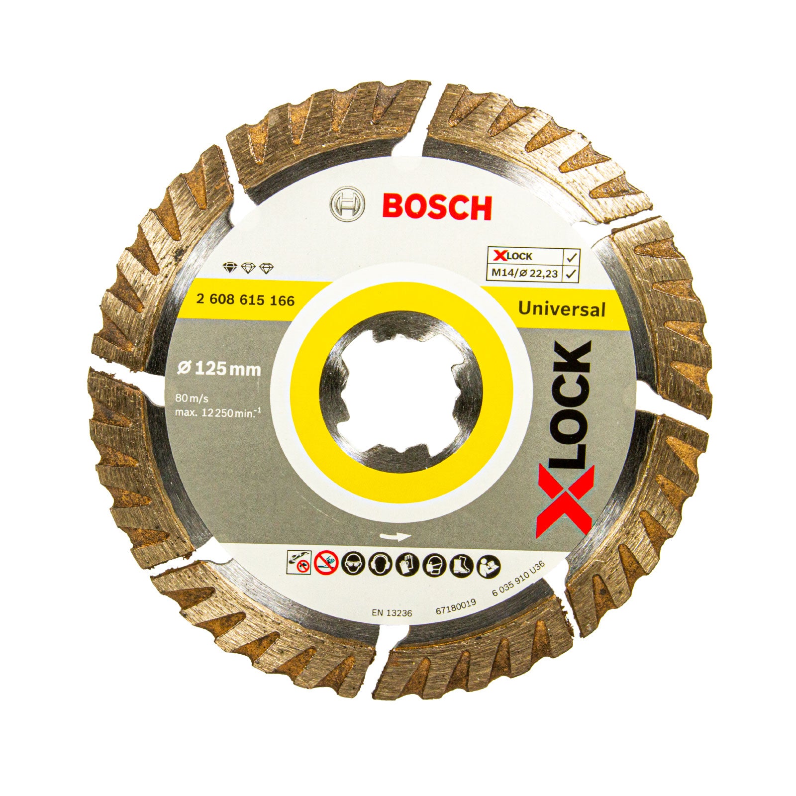 Bosch Professional 125 Universal 22,23 mm, Trennscheibe DIA-TS X-LOCK Diamant Standard x