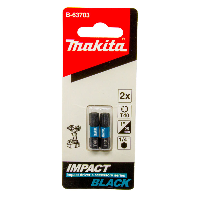 Impact Black Bit 1/4", wählbar PH | PZ | TX, Länge 25 / 50 mm, Optimiert für Schlagschrauber