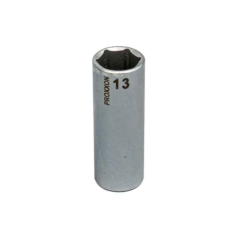 1/4" Tiefbett-Steckschlüsseleinsatz (Schlüsselweite: 4 - 14 mm wählbar, Hergestellt aus CrV-Stahl, lange Ausführung 50 mm)