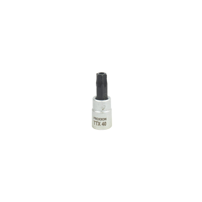 1/4" TTX- Einsatz (TTX 5 - TTX 40 wählbar, Länge: 33 mm, Sockel aus CrV-Stahl, Steckschlüsseleinsatz Torx mit Stirnlochbohrung)