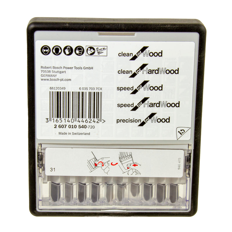 10-tlg. Robust Line Stichsägeblatt-Set Wood Expert T-Schaft