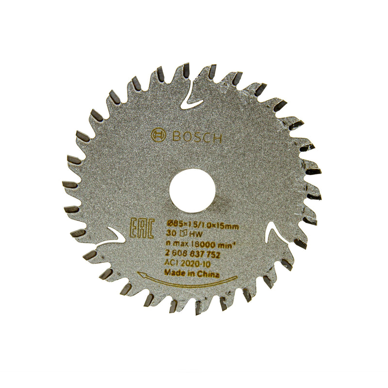 Kreissägeblatt 85 x 15 x 1.5 mm (30 Zähne, Multi Material, Optimiert für Akku Kreissäge)