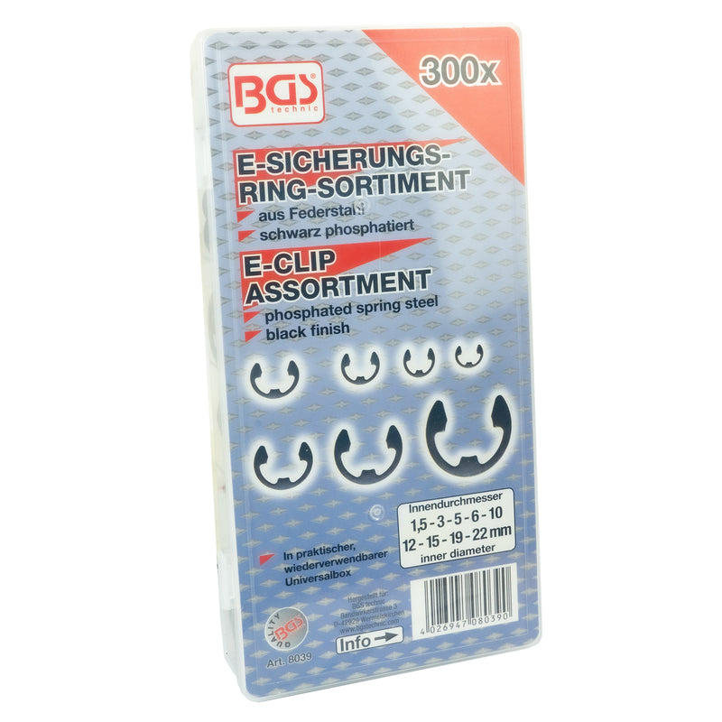 BGS 300-tlg. Innen-Seegerring-Sortiment | Sprengringe | Sicherungsringe für Bohrungen | Ø 3 - 32 mm