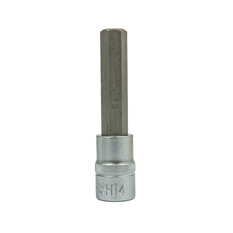 Bit-Einsatz 1/2" Antrieb Innenvierkant (12,5 mm), Länge 100 mm, Innensechskant SW 4 - 14 mm