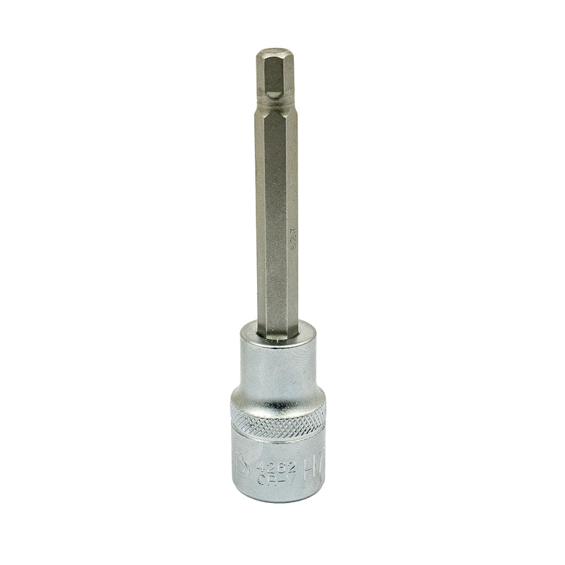 Bit-Einsatz 1/2" Antrieb Innenvierkant (12,5 mm), Länge 100 mm, Innensechskant SW 4 - 14 mm