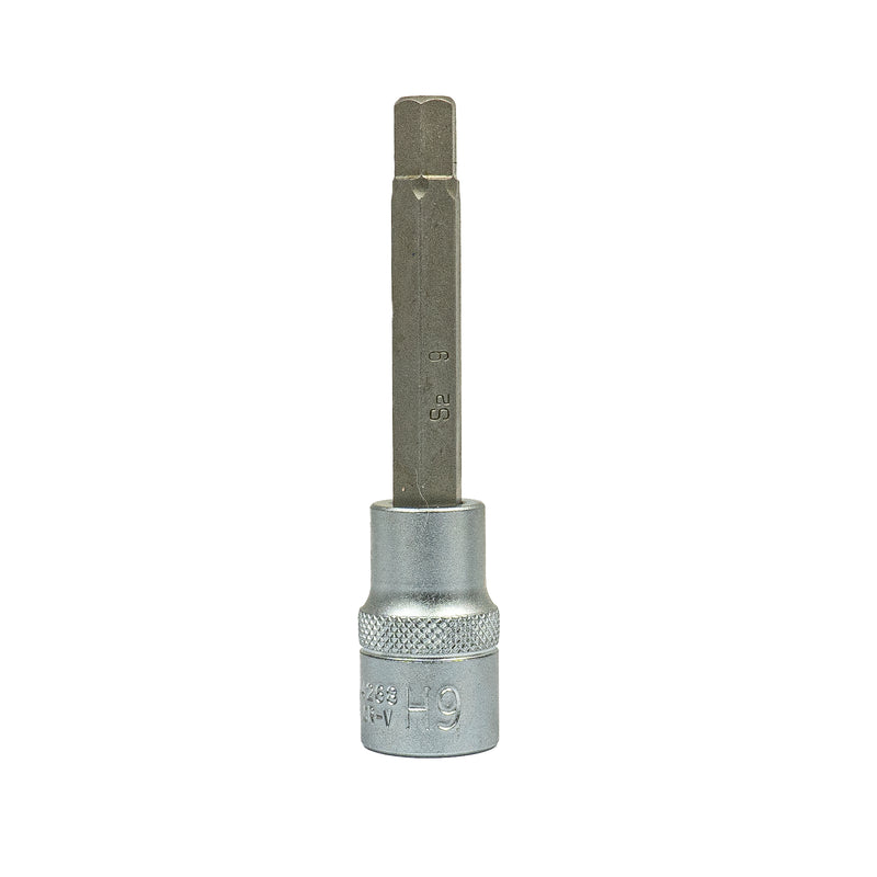 Bit-Einsatz 1/2" Antrieb Innenvierkant (12,5 mm), Länge 100 mm, Innensechskant SW 4 - 14 mm