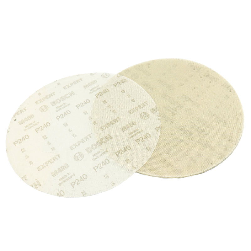EXPERT M480 Schleifnetz Ø 225 mm für Trockenbauschleifer, P80 - P240 (5er Pack, für Gipskartonplatten, Holz, Plastik)