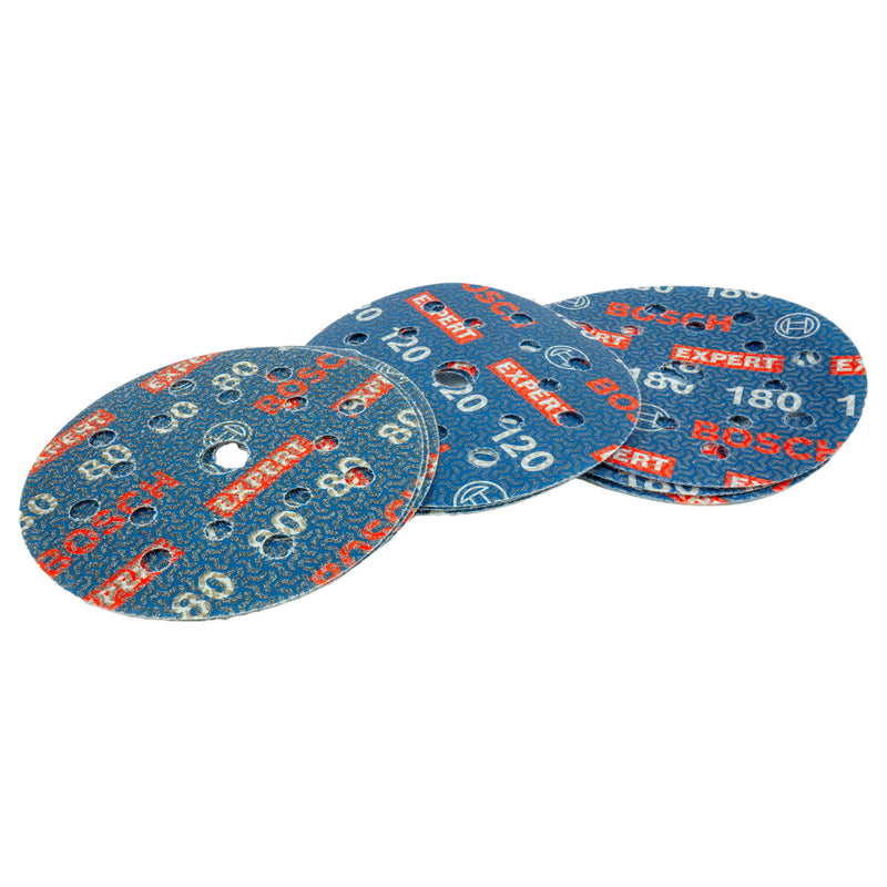 EXPERT O780 Folienschleifscheiben-Set Ø 125 mm (9-tlg., 3 x G80, 3 x G120, 3 x G180)