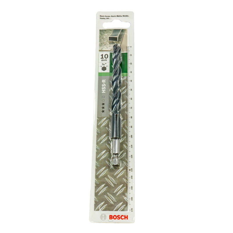 Metallbohrer Spiralbohrer HSS-R mit 1/4"-Sechskantschaft (Ø 2.0 - 10.0 mm, Bohrer für Stahl, Eisen, Grauguss)