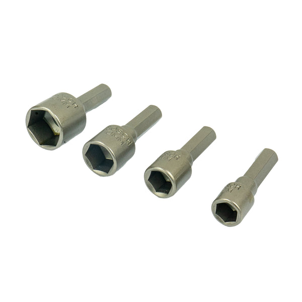 Steckschlüssel-Set 4-tlg. (Schlüsselweite SW: 7/8/10/13 mm, 1/4"-Sechskantaufnahme)