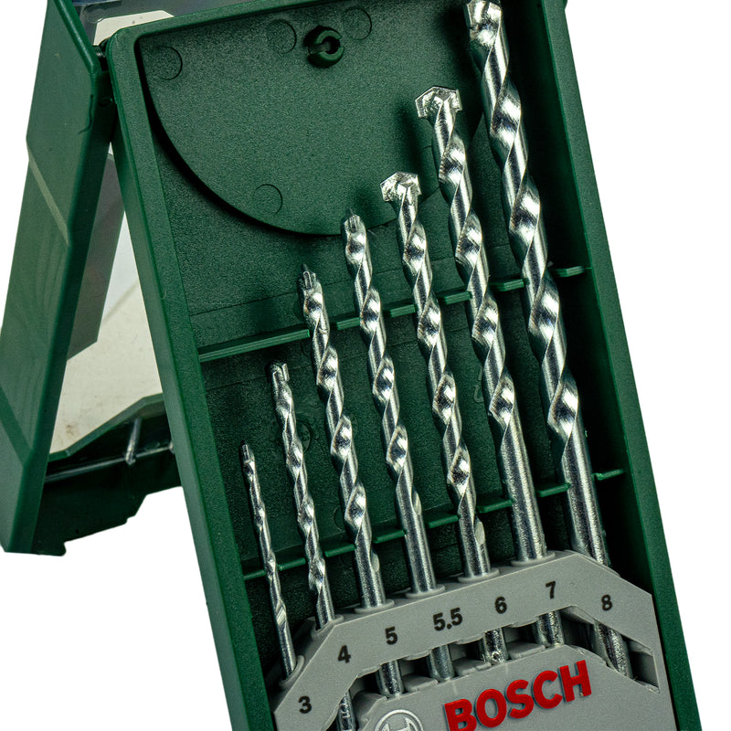 Steinbohrer-Set Mini-X-Line 7-tlg. (Ø 3/4/5/5.5/6/7/8 mm, Einsetzbar in Schlagbohrmaschine, für Mauerwerk / Beton / Stein)