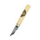 Kerbschnitzmesser mit Weißbuchenheft und schmaler, schräger Schneide