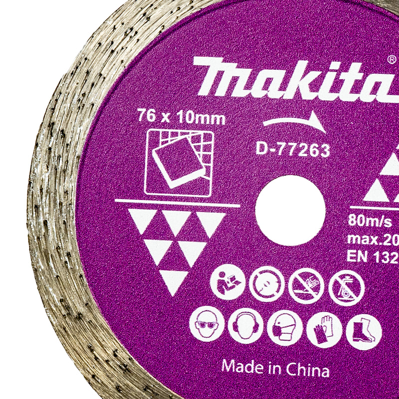 Makita Diamanttrennscheibe 76mm, passend für Winkelschleifer DCM300