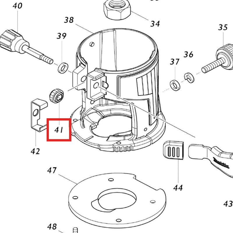 Stirnrad 16 (Pos. 41) für Multifunktionsfräse RT0702C