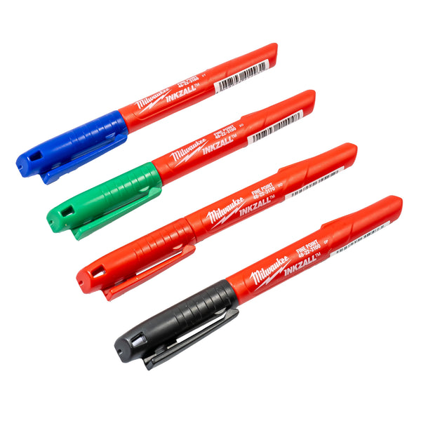 INKZALL feiner Permanentmarker (Farbe: rot / schwarz / blau / grün wählbar)