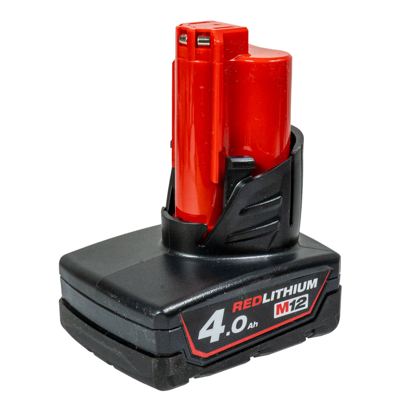 M12 B4 Akku (12V / 4.0 Ah, Redlithium, Red Li-Ion, Ersatzbatterie, 4000 mAh)