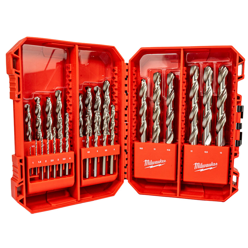 Metallbohrer HSS-G Thunderweb Set (25-tlg. mit Ø 1,0 - 13,0 mm Steigung 0,5 mm Spiralbohrer DIN 338)