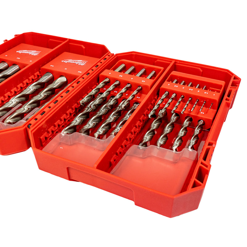 Metallbohrer HSS-G Thunderweb Set (25-tlg. mit Ø 1,0 - 13,0 mm Steigung 0,5 mm Spiralbohrer DIN 338)