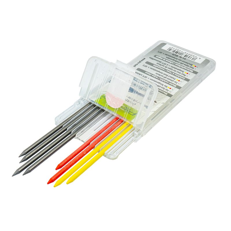 Dry Ersatzminen 4020 für Marker 3030 (Set mit Graphit / Gelb / Rot, für nahezu alle Oberflächen, Wasserlöslich)