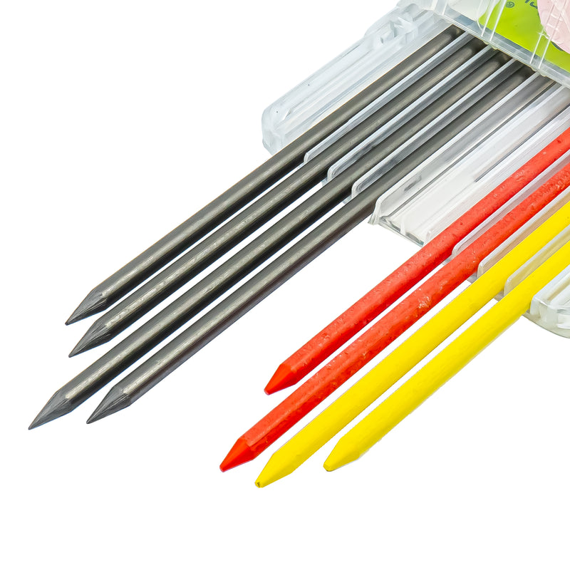 Dry Ersatzminen 4020 für Marker 3030 (Set mit Graphit / Gelb / Rot, für nahezu alle Oberflächen, Wasserlöslich)