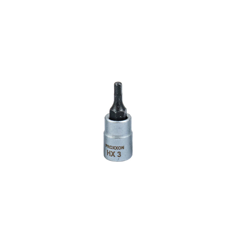 1/4" Innensechskant-Einsatz HX-Einsatz (HX 2 mm - HX 8 mm wählbar, Länge: 33 mm, Sockel aus CrV-Stahl, Steckschlüsseleinsatz)