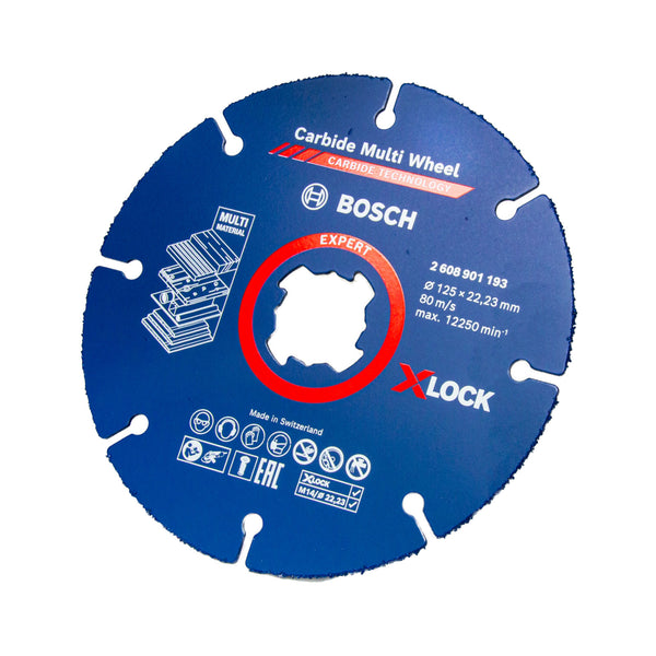 EXPERT Carbide Multi Wheel X-LOCK 125 mm, Hartmetall Trennscheibe für verschiedene Materialien