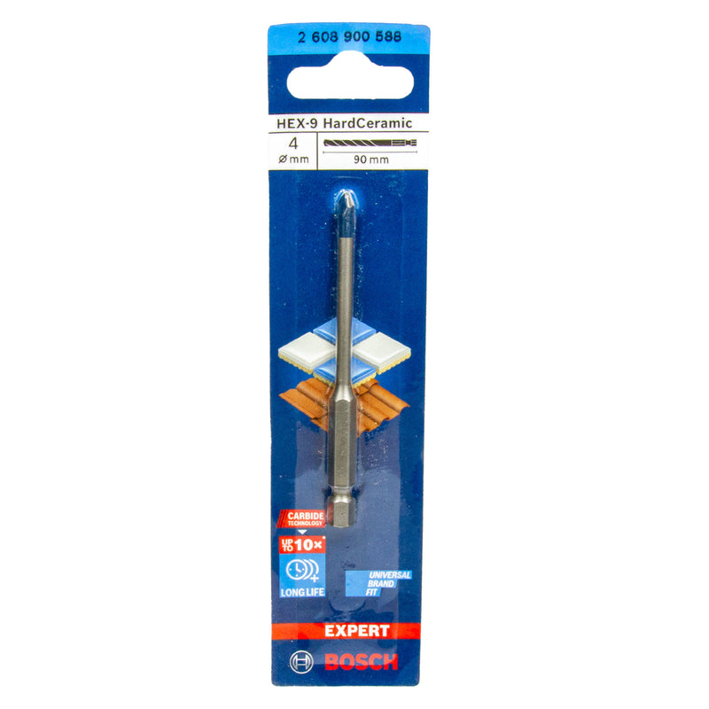 EXPERT HardCeramic HEX-9 Bohrer für weiche / harte Fliesen, Keramik & Dachziegel