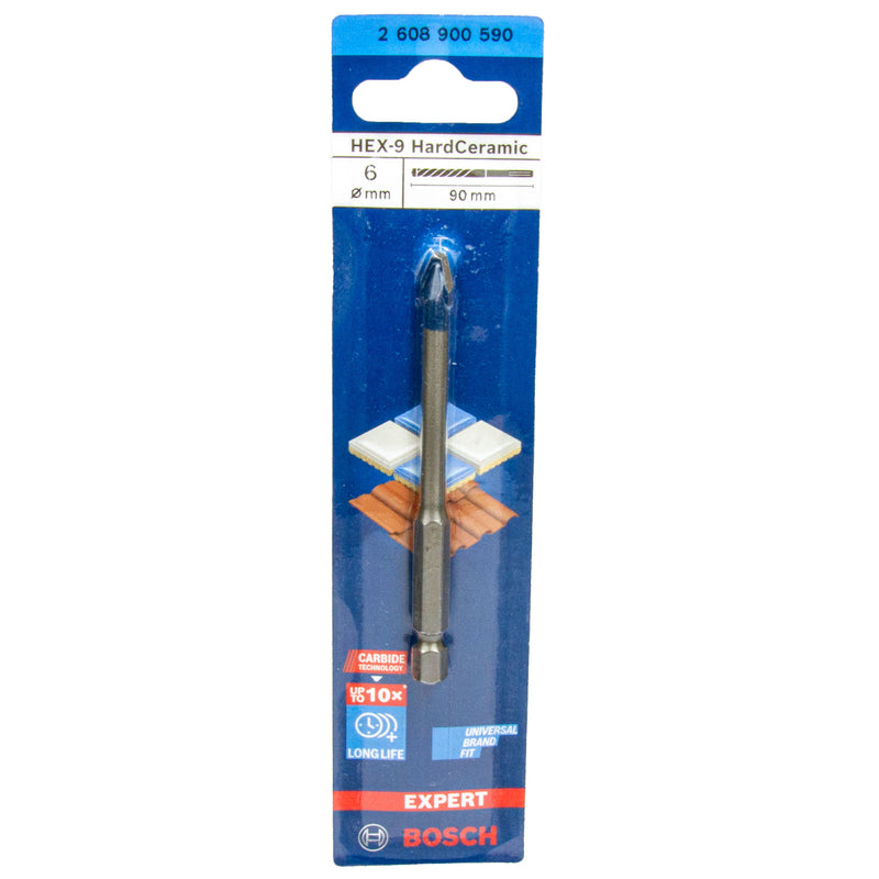 EXPERT HardCeramic HEX-9 Bohrer für weiche / harte Fliesen, Keramik & Dachziegel