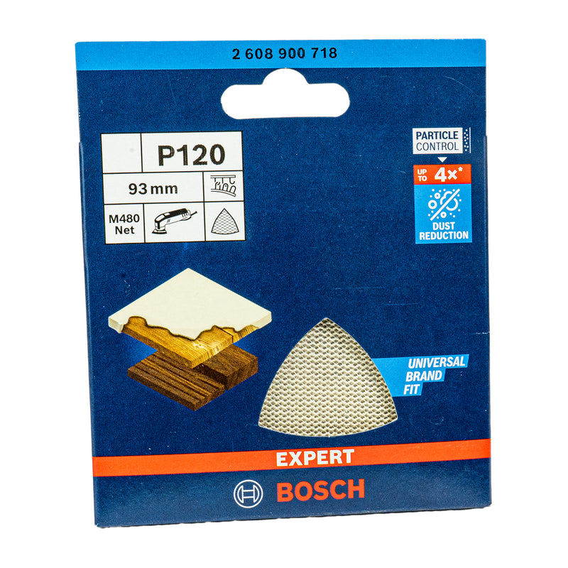 EXPERT M480 Schleifnetz 93 mm für Deltaschleifer, P80 - P400 (5er Pack, für Holz, Farbe, Trockenbauwände)