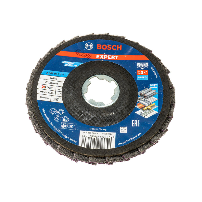 EXPERT N475 SCM X-LOCK Fächerscheibe Ø 125 mm, Wählbar: Fein | Mittel | Grob (Oberflächenveredlung Edelstahl, Holz, Metall)