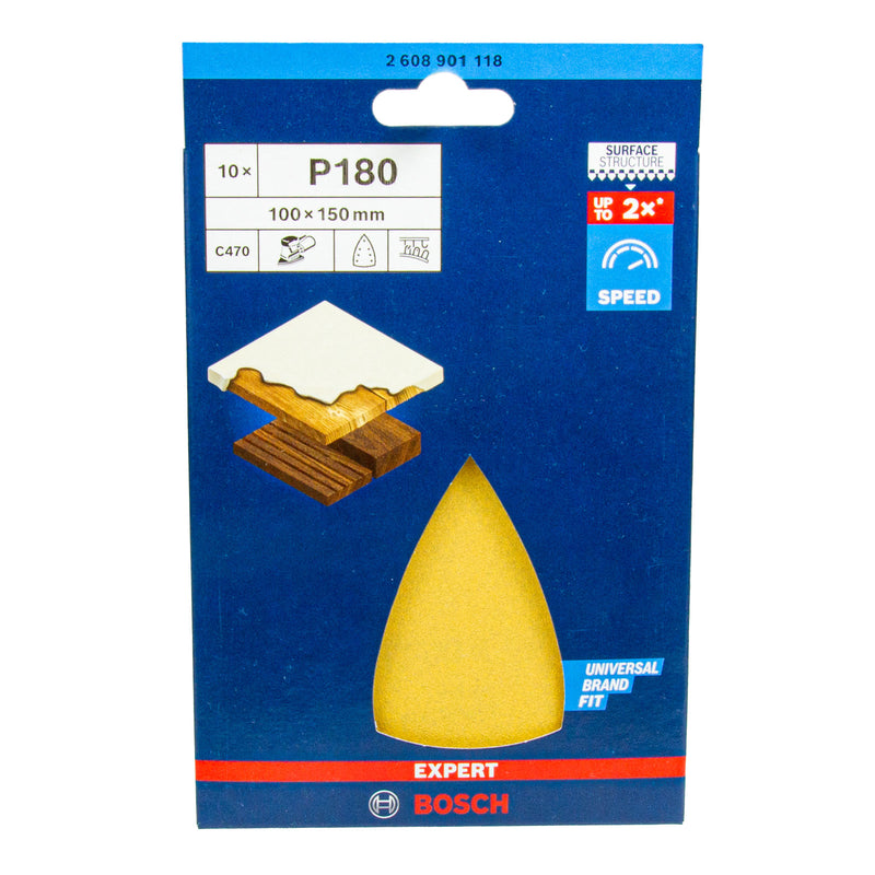 EXPERT Schleifblatt C470, 100 x 150 mm, P40 - P240, 10er Pack, Holz & Farbe