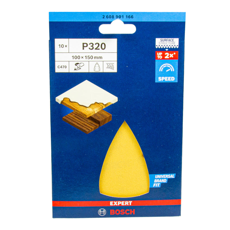 EXPERT Schleifblatt C470, 100 x 150 mm, P40 - P240, 10er Pack, Holz & Farbe