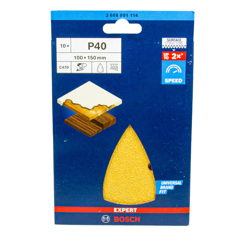EXPERT Schleifblatt C470, 100 x 150 mm, P40 - P240, 10er Pack, Holz & Farbe