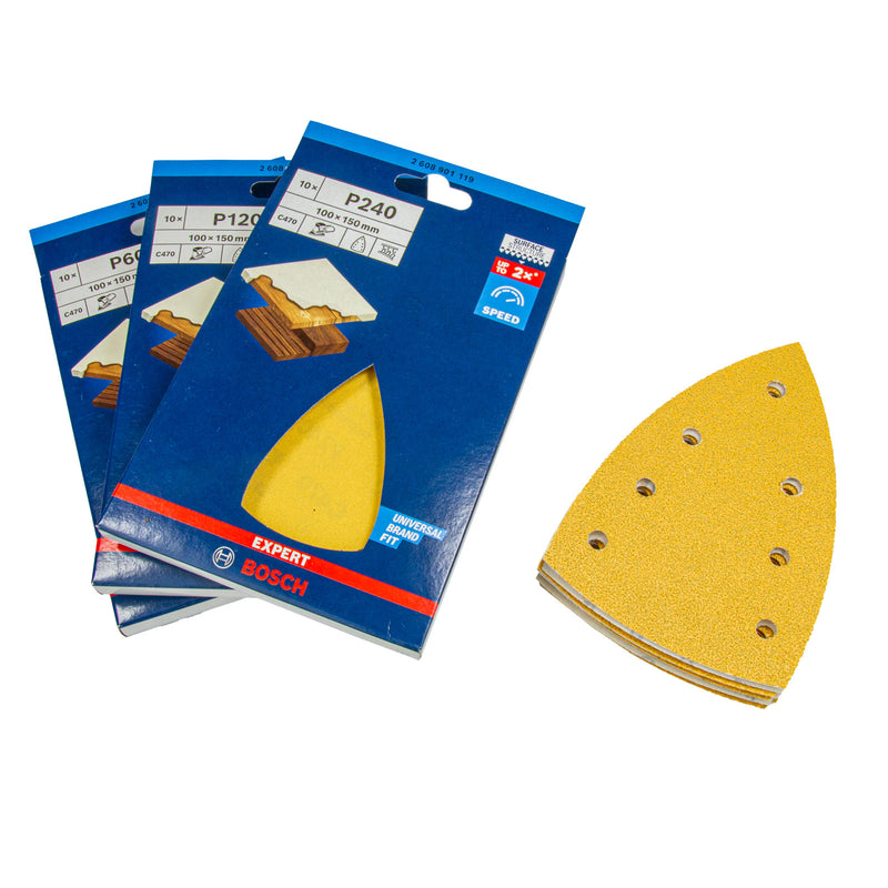EXPERT Schleifblatt C470, 100 x 150 mm, P40 - P240, 10er Pack, Holz & Farbe