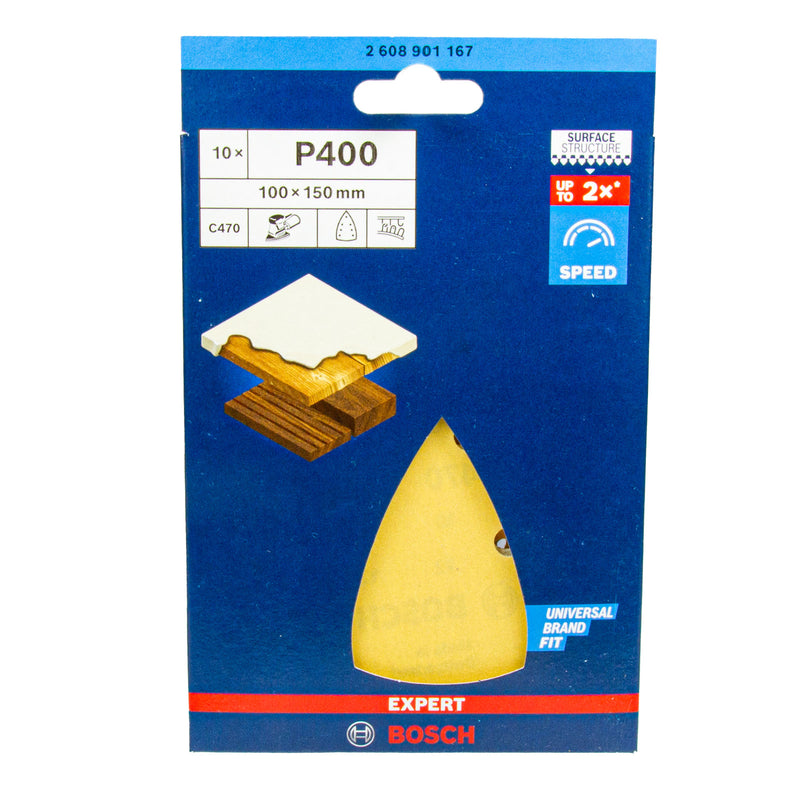 EXPERT Schleifblatt C470, 100 x 150 mm, P40 - P240, 10er Pack, Holz & Farbe