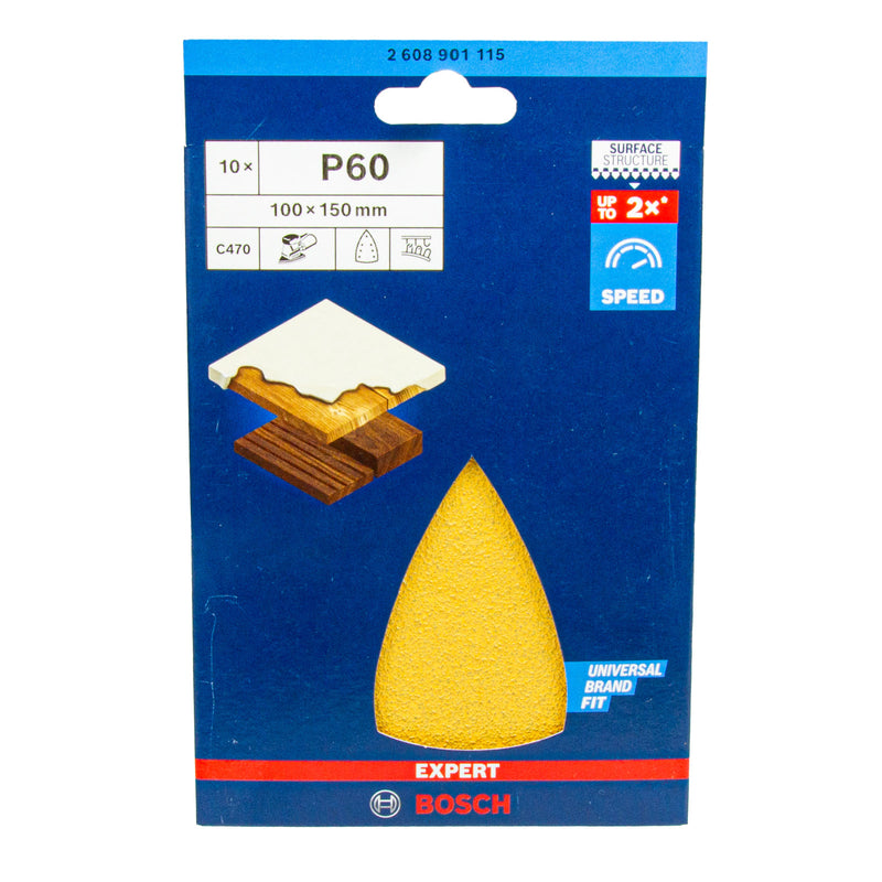 EXPERT Schleifblatt C470, 100 x 150 mm, P40 - P240, 10er Pack, Holz & Farbe