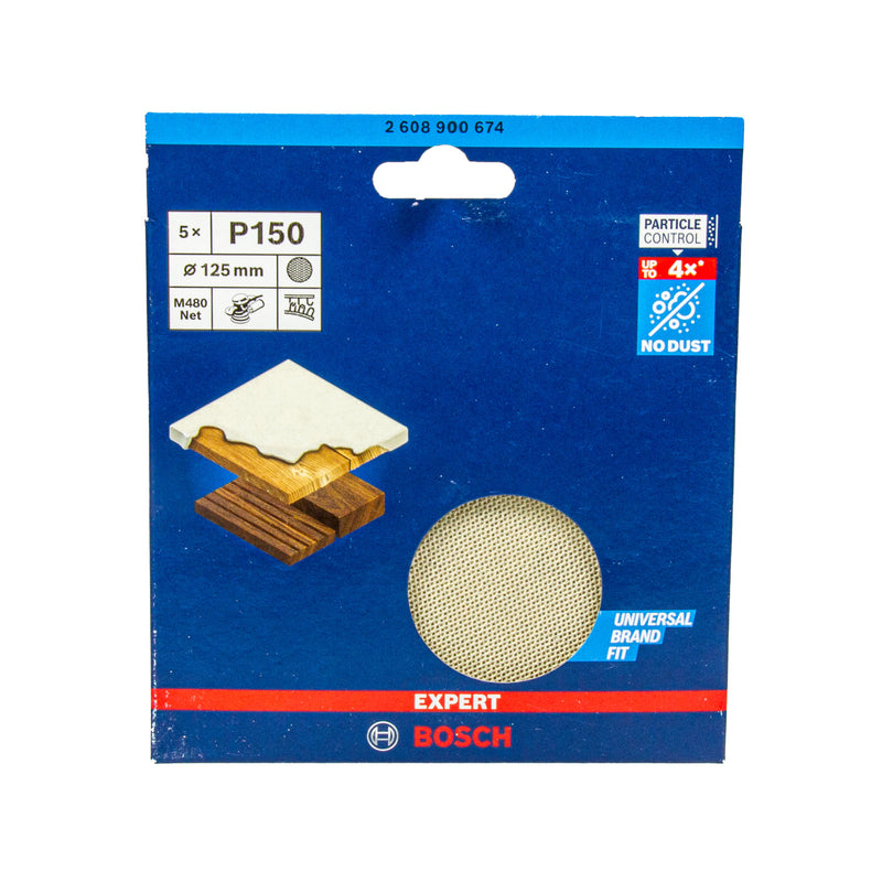 EXPERT Schleifnetz M480, Ø 125 mm, P80 - P400, 5er Pack, Holz & Farbe