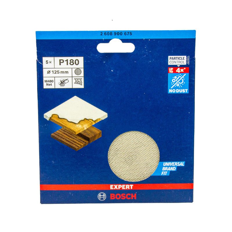 EXPERT Schleifnetz M480, Ø 125 mm, P80 - P400, 5er Pack, Holz & Farbe