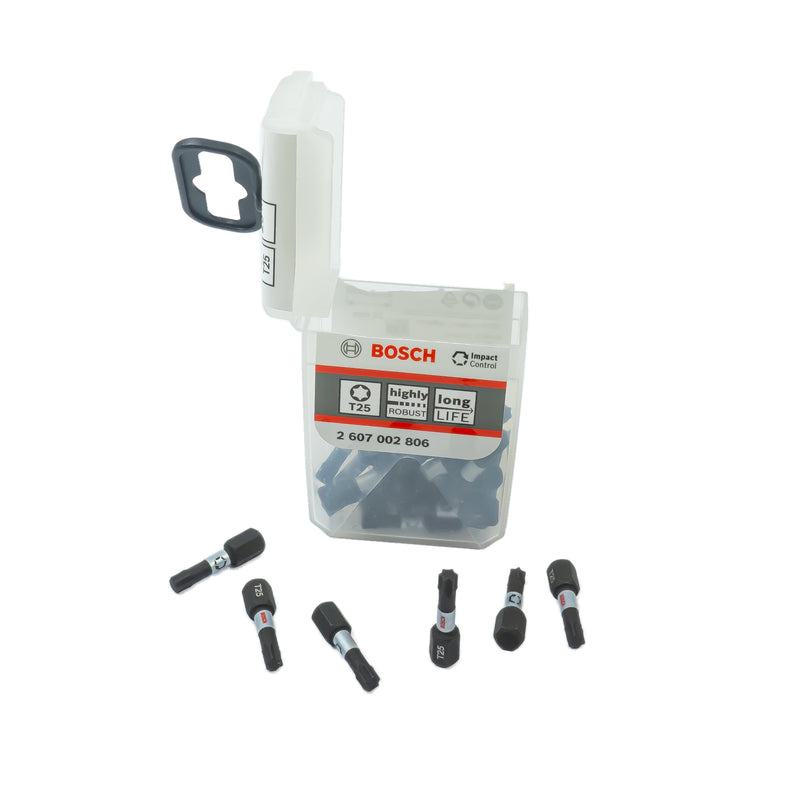 25 x Impact Control Schrauberbit T / PH / PZ (Bits mit 1/4"-Sechskantaufnahme, Optimiert für Schlagschrauber)