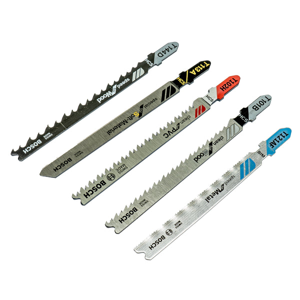 5-tlg. Stichsägeblatt-Set Allrounder (für Holz, PVC, Metall, Leder, Gummi)
