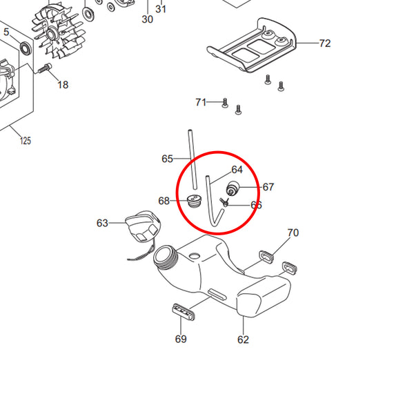 Schlauch, Ersatzteil für MS-27 U Motorsense