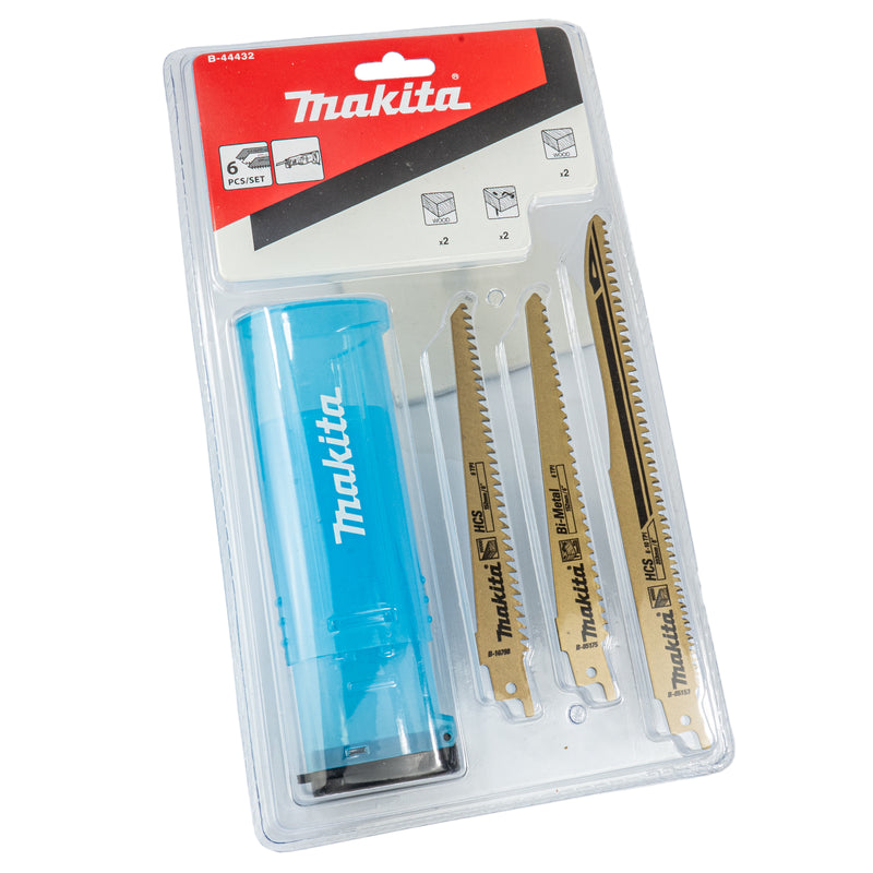 Makita Reciprosägeblatt-Set 6-tlg. Säbelsägeblätter für Holz & Holz mit Nägelrückständen