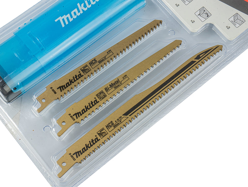 Makita Reciprosägeblatt-Set 6-tlg. Säbelsägeblätter für Holz & Holz mit Nägelrückständen