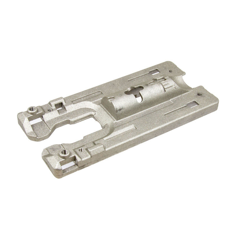 Grundplatte mit Metall-Einsatz, Blattfeder und 4 x Senkschrauben M4 x 8