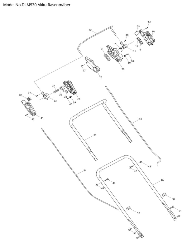 DLM530 Ersatzteile | Akku-Rasenmäher 18 V | Ersatzteilliste