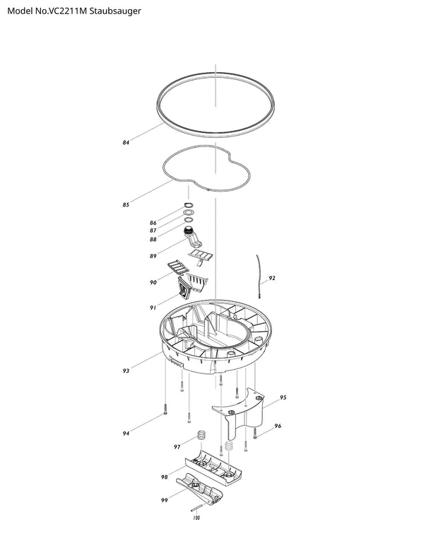 VC2211M Ersatzteile | Staubsauger 230 V | Ersatzteilliste
