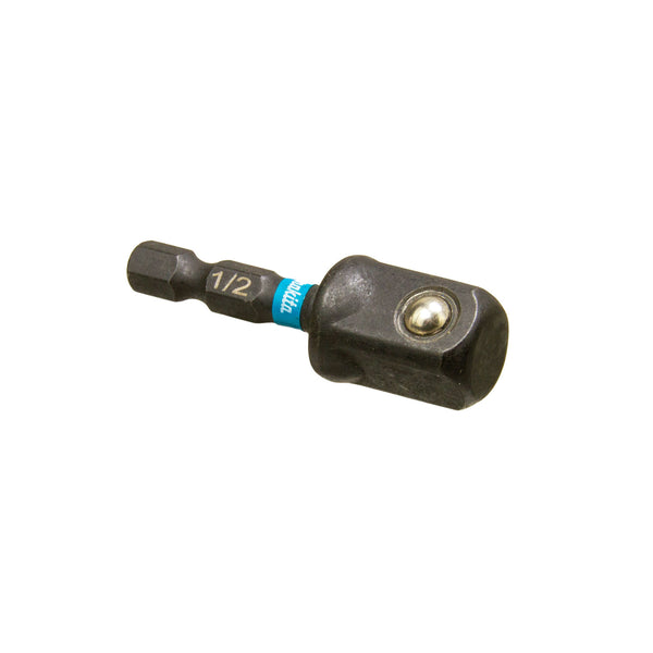 Impact Black Adapter 1/4" Sechskant auf 1/2" Vierkant, Steckschlüssel Adapter für Schlagschrauber