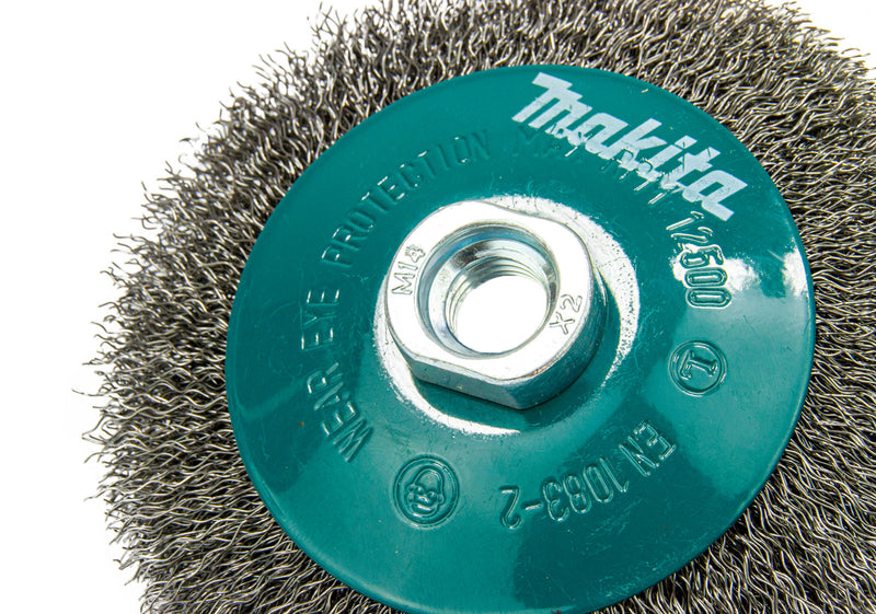 Kegelbürste 115 mm, Drahtstärke 0,3 mm, für Winkelschleifer mit M14 Aufnahme
