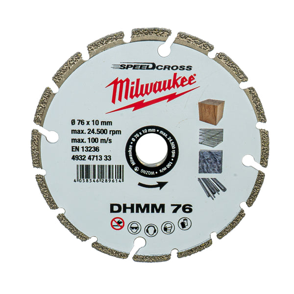 Diamanttrennscheibe DHMM Ø 76 x 10 mm für universellen Einsatz (Multi Material Trennscheibe, Speed Cross)
