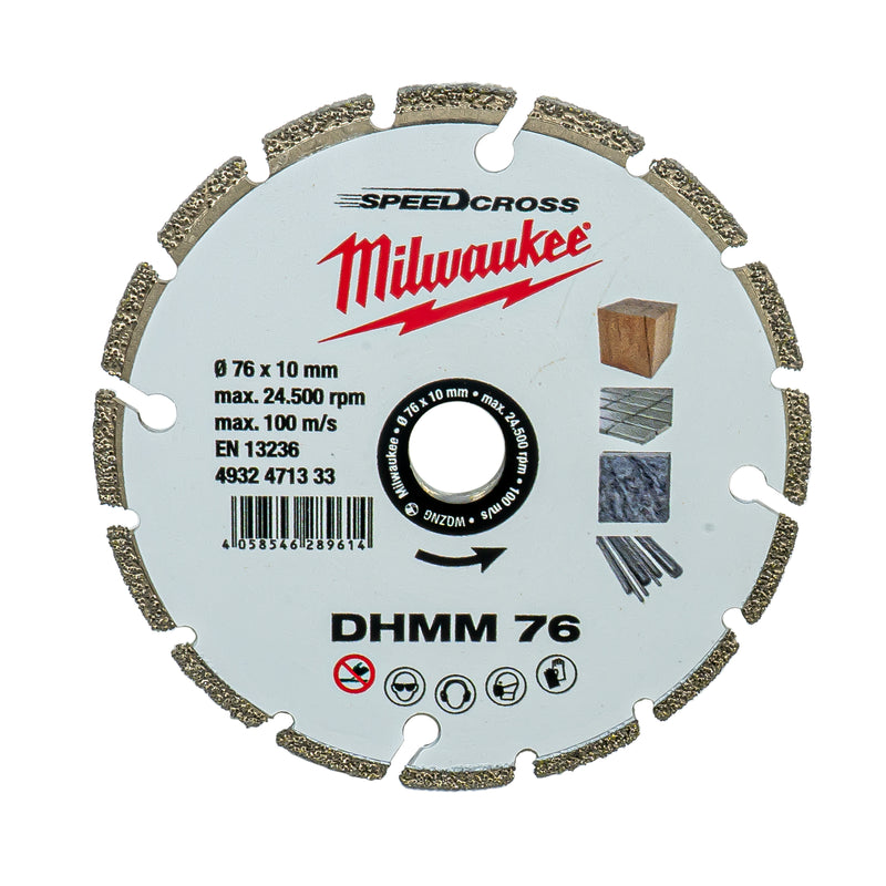 Diamanttrennscheibe DHMM Ø 76 x 10 mm für universellen Einsatz (Multi Material Trennscheibe, Speed Cross)